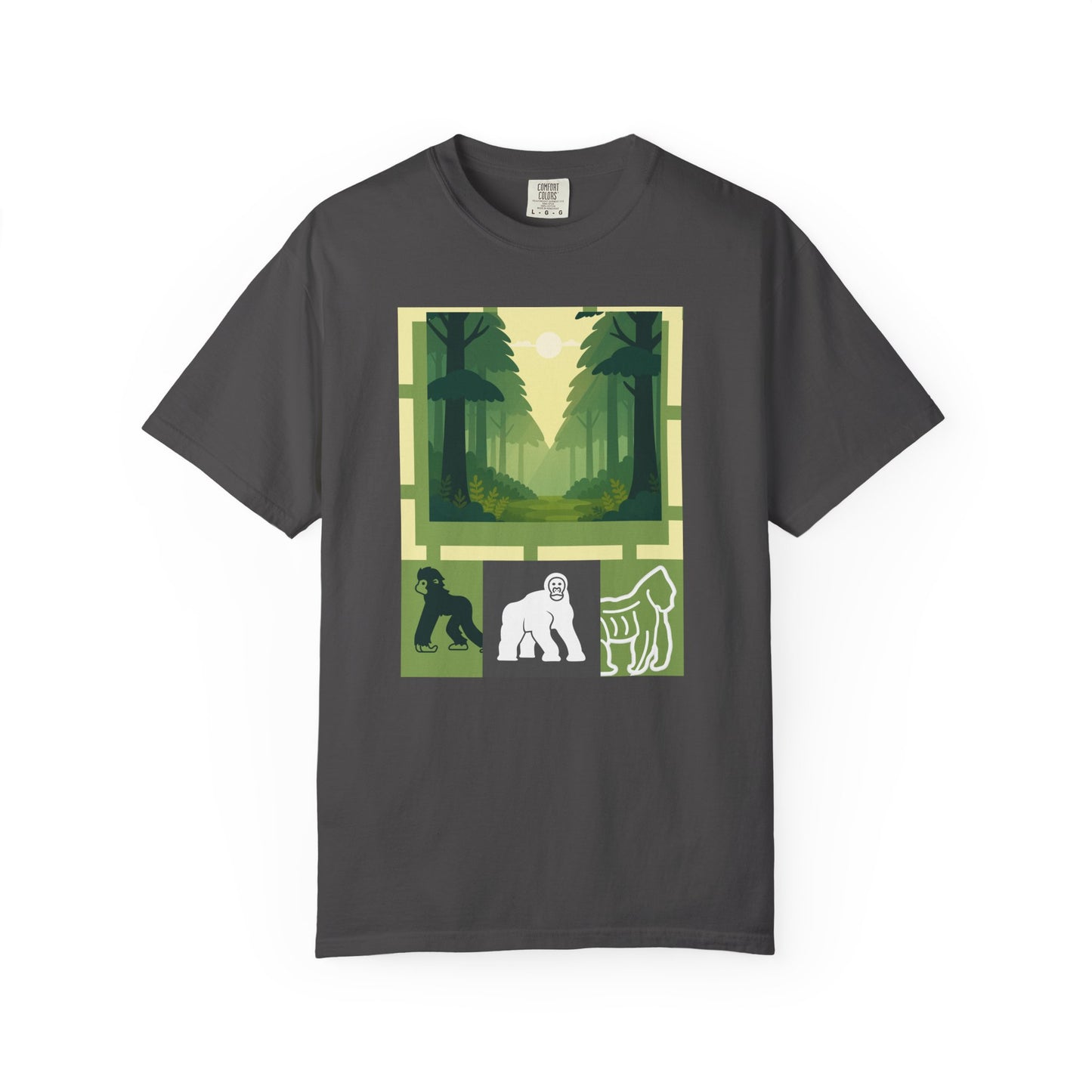 Granite Dull Sasquatch Forest Graphic T-Shirt Bigfoot Nature Adventure Tee