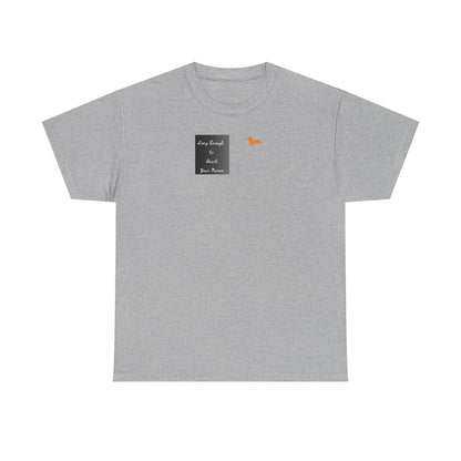 Grey  T-shirt long enough to reach your nerve dachshund