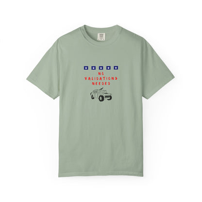Light green  t-shirt with graphic design No validations Needed