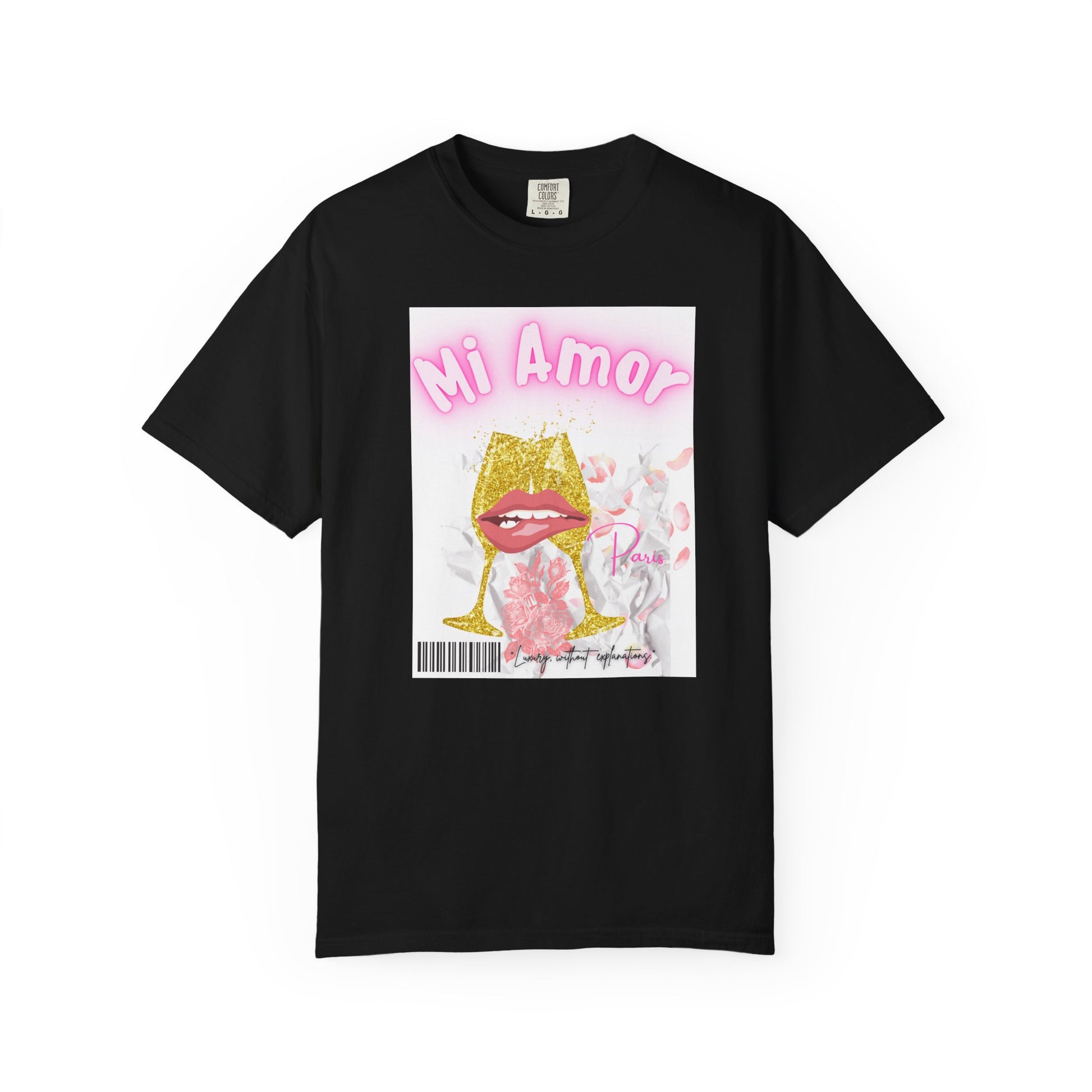 Mi Amor black t-shirt fashion 