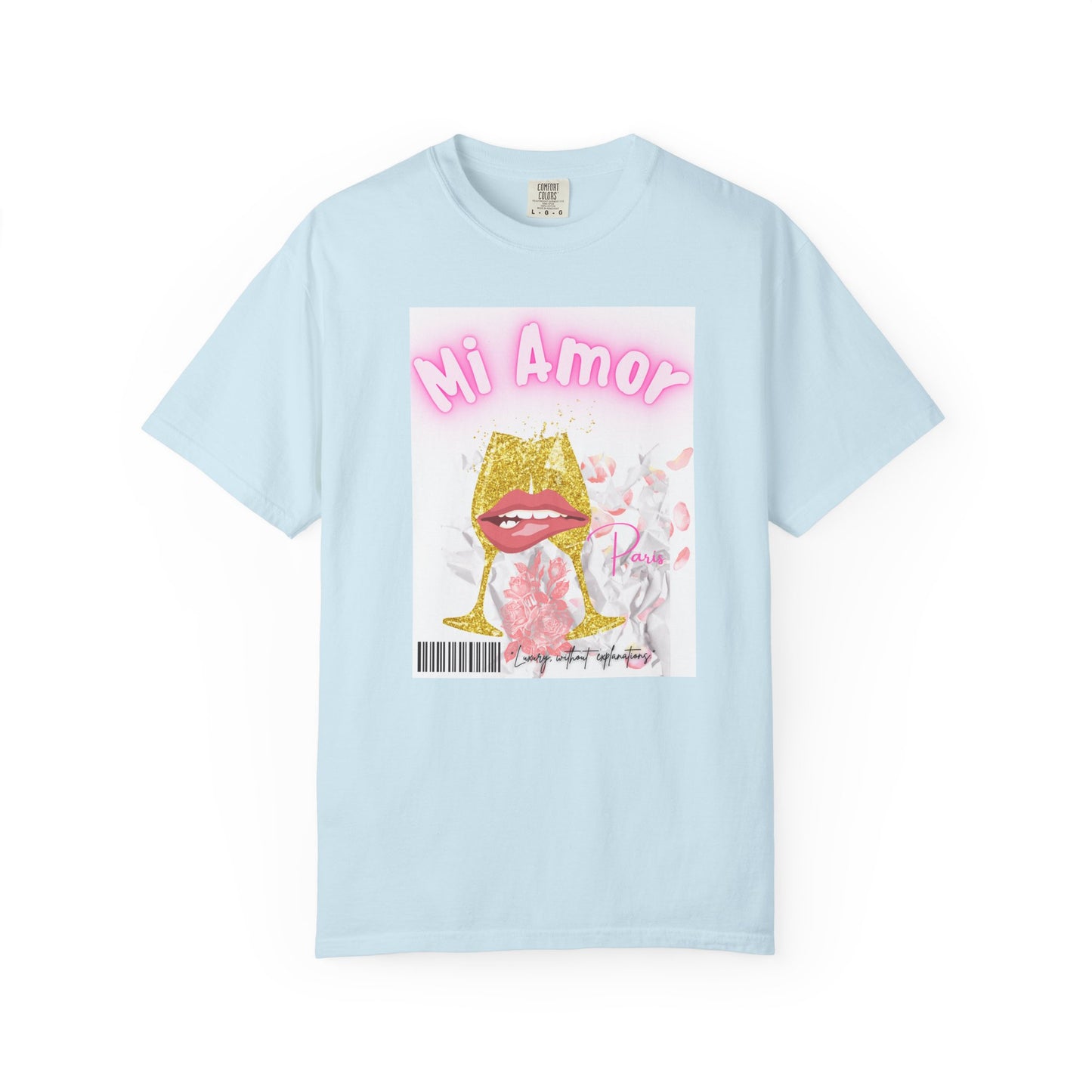 Mi Amor light blue t-shirt fashion 