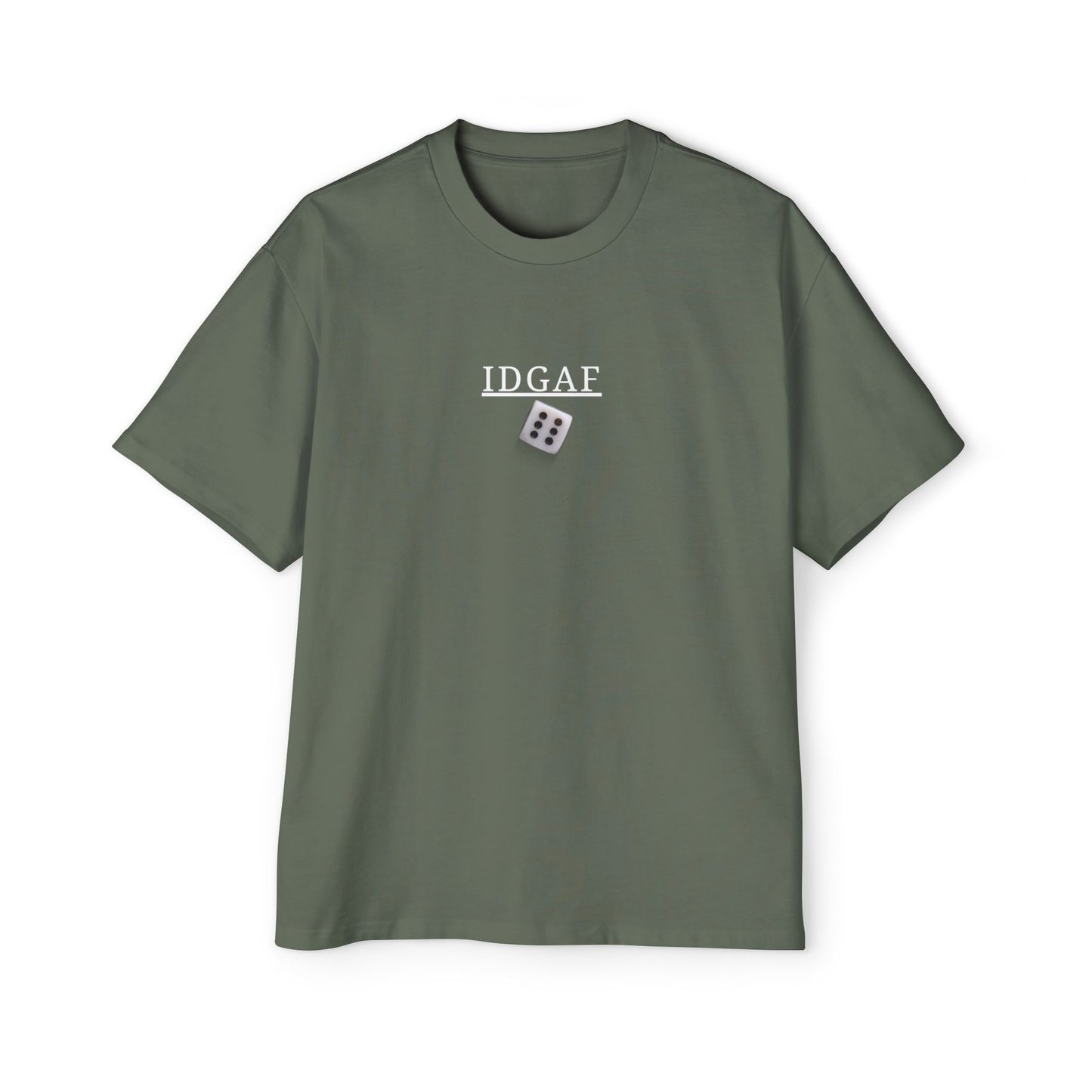 Military green T-shirt IDGAF