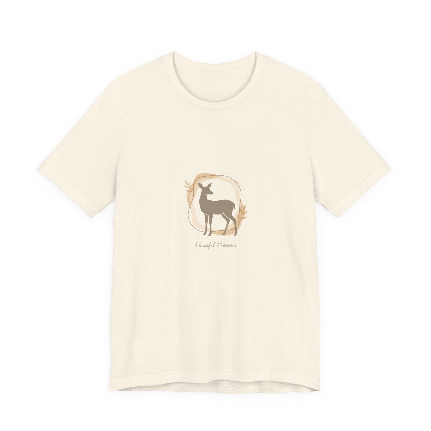 NATURAL BLACK_Minimal_Deer_Silhouette_Tee_neutral_animal_spots_quiet_nature_pattern