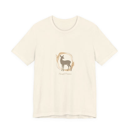 NATURAL BLACK_Minimal_Deer_Silhouette_Tee_neutral_animal_spots_quiet_nature_pattern