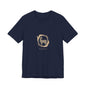 NAVY BLUE GRAY NATURAL BLACK_Minimal_Deer_Silhouette_Tee_neutral_animal_spots_quiet_nature_pattern