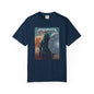 Navy blue  Enigma Astral T-Shirt — Zodiac Wheel & Cosmic Raven Graphic Tee
