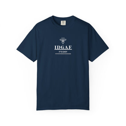Navy blue T-shirt IDGAF sausage 