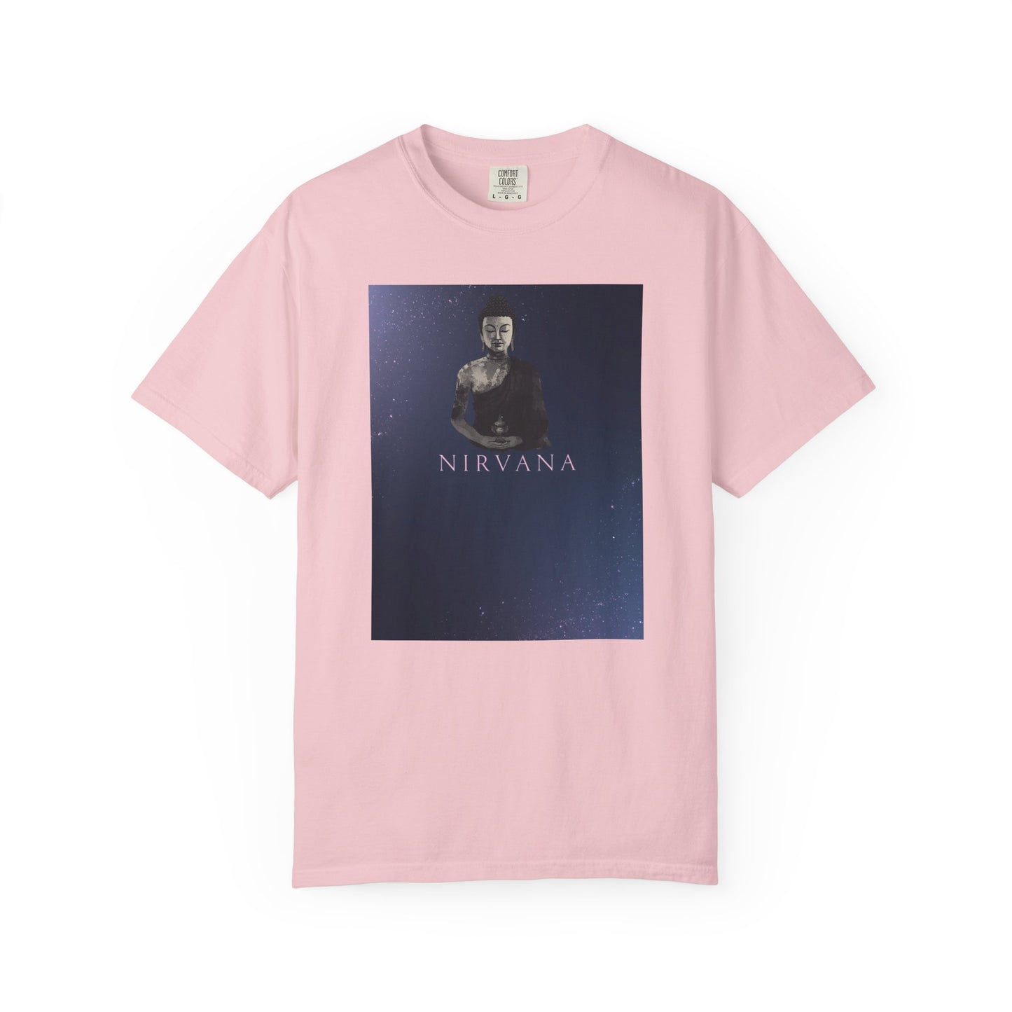 Pink  Nirvana Buddha Graphic T-Shirt