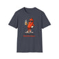 Powered by Bad Decisions Funny Dark Heather T-Shirt