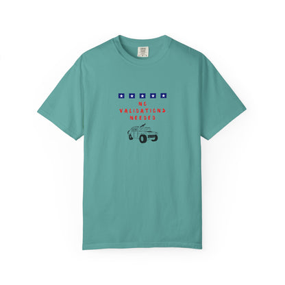 Teal  t-shirt with graphic design No validations Needed