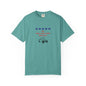 Teal  t-shirt with graphic design No validations Needed