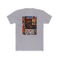 Tokyo Samurai Graphic Tee — Neon Night street Print Grey T-shirt