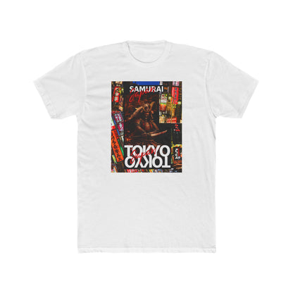 Tokyo Samurai Graphic Tee — Neon Nightstreet Print white T-shirt