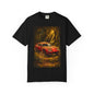 Vintage Red Sports Car in Forest Black T‑Shirt
