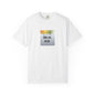 White t-shirt short legs, big ego dachshund