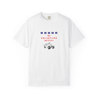 White t-shirt with graphic design No validations Needed