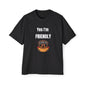 Yes I'm Friendly Dog — Funny Dachshund Sunglasses black T-Shirt