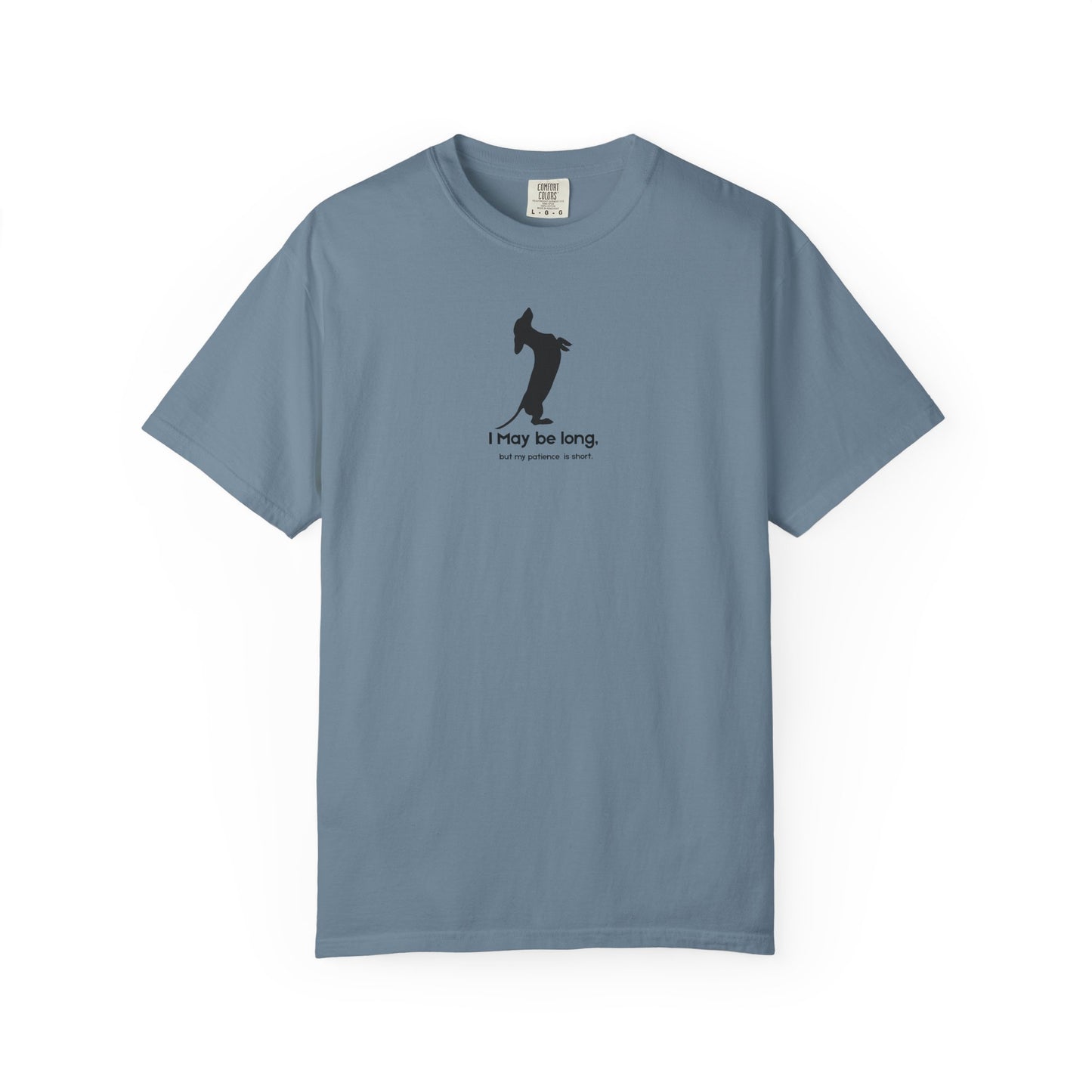 light   grey _t-shirt_with_black_I_may_be_long_but_my_patience_is_short