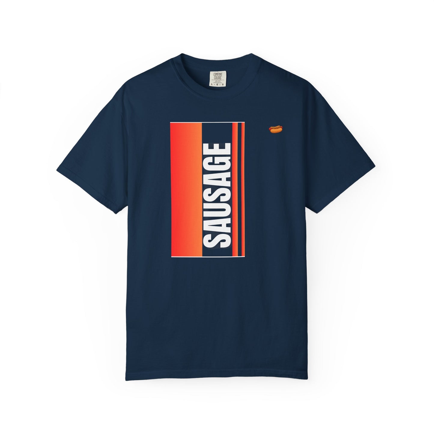 navy blue sausage T-shirt