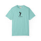 sea blue _t-shirt_with_black_I_may_be_long_but_my_patience_is_short
