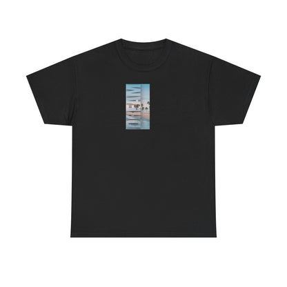 summer T-shirt black  beach and sunset 