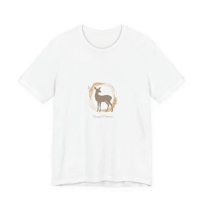 white_Minimal_Deer_Silhouette_Tee_neutral_animal_spots_quiet_nature_pattern