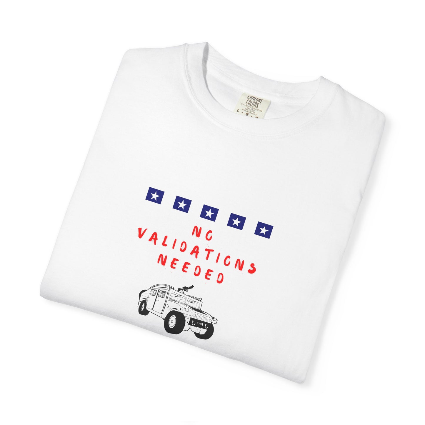 white  t-shirt with graphic design No validations Needed